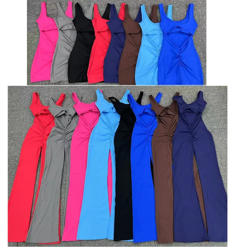 XS-XL جديد الوسادة النساء رياضة اليوغا مجموعة الرياضة السروال القصير مثير الظهر اللياقة البدنية تجريب بانت مضيئة طماق قطعة واحدة بذلة ملابس نشطة