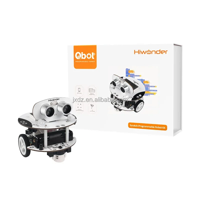 Programmeerbare Robot Scratch Kit/QbotTracking Smart Assembly Robot Slimme afstandsbediening voor kinderen Lijnpatrouilleauto