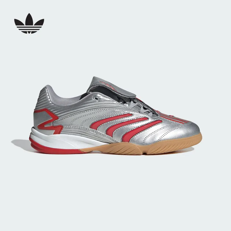 Adidas Originals Authentic Women Casual Shoes IH6780 Metallic Silver Red Synthetic Upper EVA Midsole Rubber Outsole Sneakers