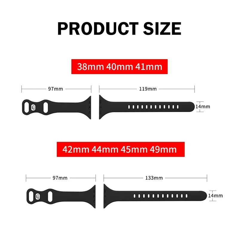 Slim strap for Apple watch band 42mm 40mm 38mm 44mm ultra 49mm Silicone bracelet correa iWatch series 6 se 5 4 3 7 8 45mm 41mm image 6