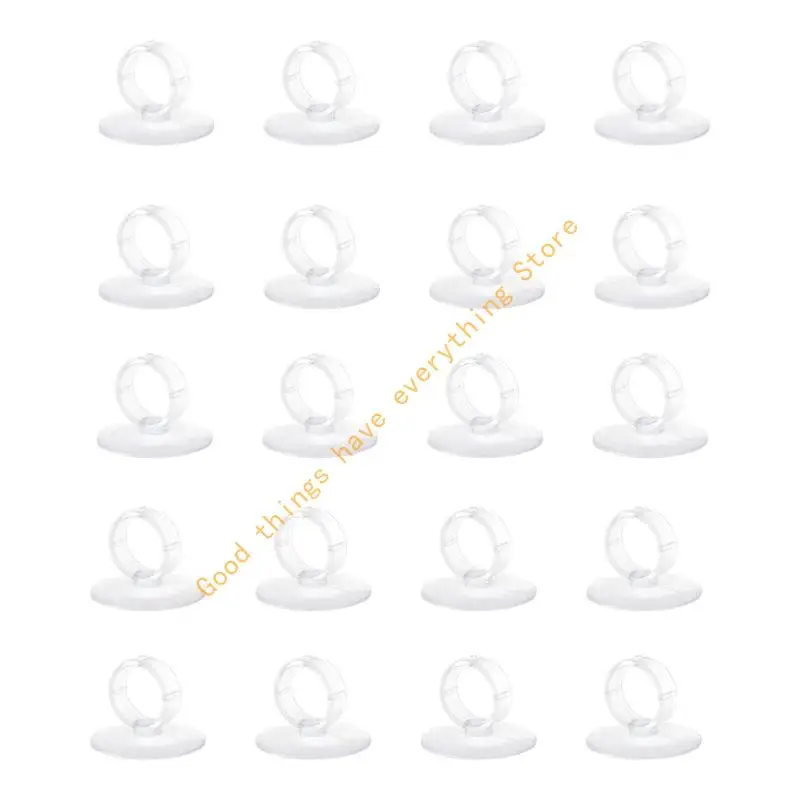 

20 Pieces Modern Air Plant Wall Mounts Nonslip Design for Home Indoor Greenery and Aquatic Applications Fish Setup 55KF