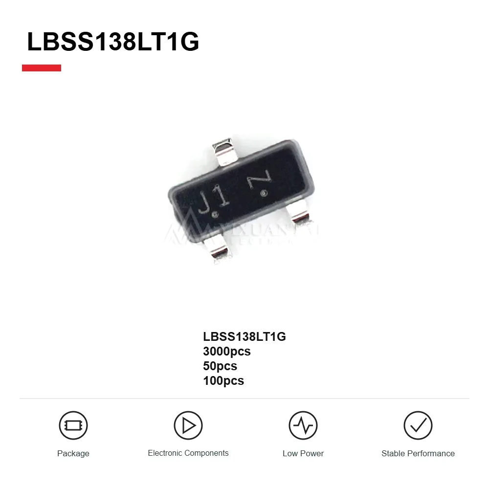 50-3000PCS LBSS138LT1G BSS138 J1 SMD SOT-23 P-CHANNEL FIELD EFFECT TRANSISTOR NEW