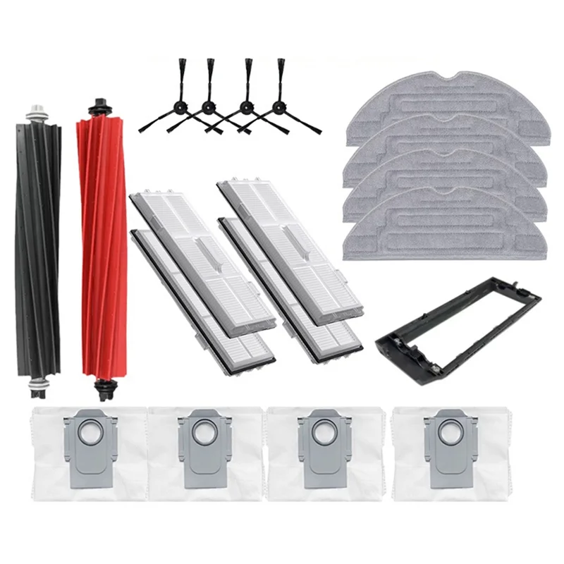 EAS-For Roborock S8 PLUS S8 + S8 Pro الترا روبوت فراغ الجانب الرئيسي فرشاة ممسحة فلتر Hepa كيس لجميع الغبار غطاء فرشاة أجزاء