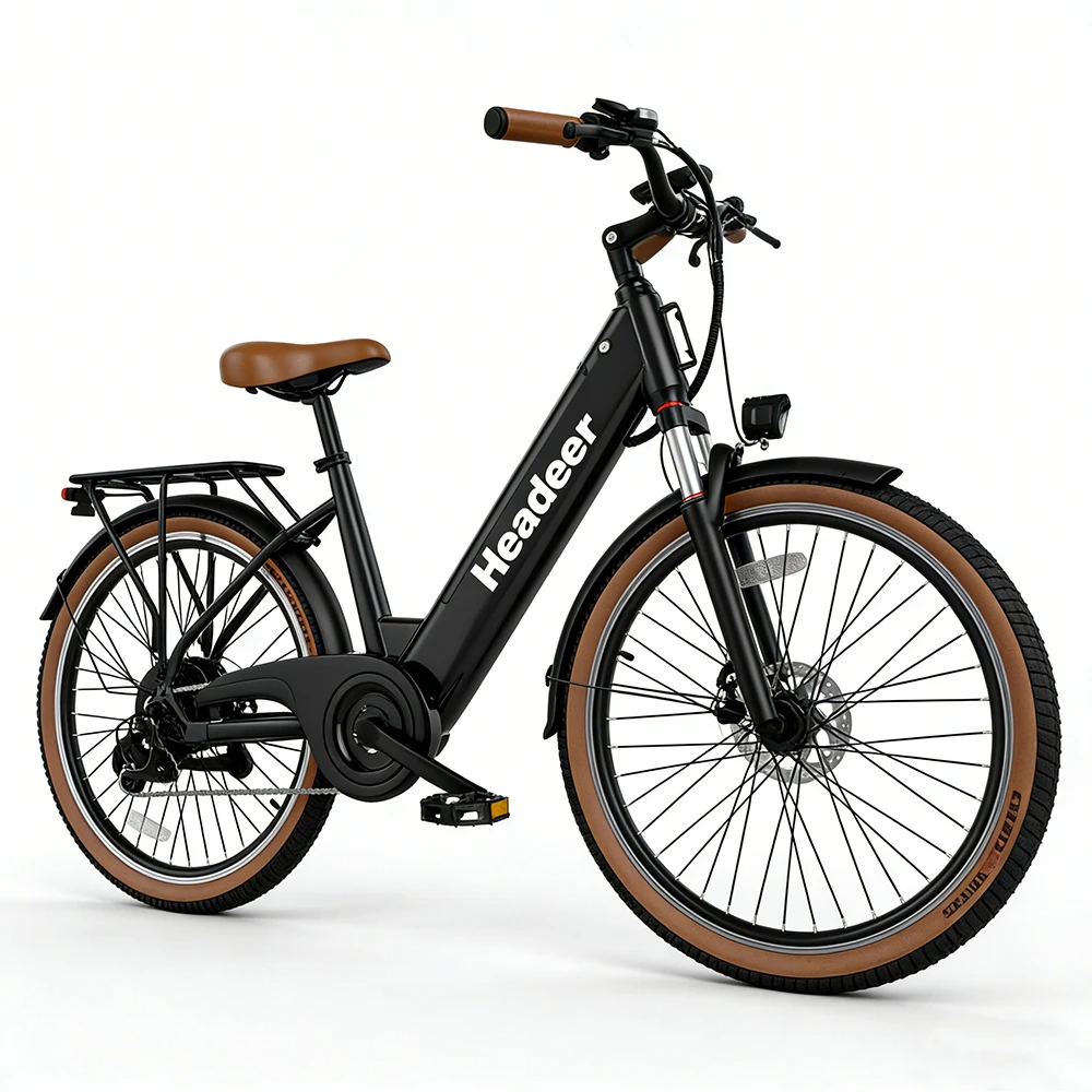 HEADEER BD26195 Elektrofahrrad für Erwachsene 26 Zoll Urban Commuter E-Bike mit 48V 11,5Ah herausnehmbarem Akku 25 km/h & 40-80 km Reichweite