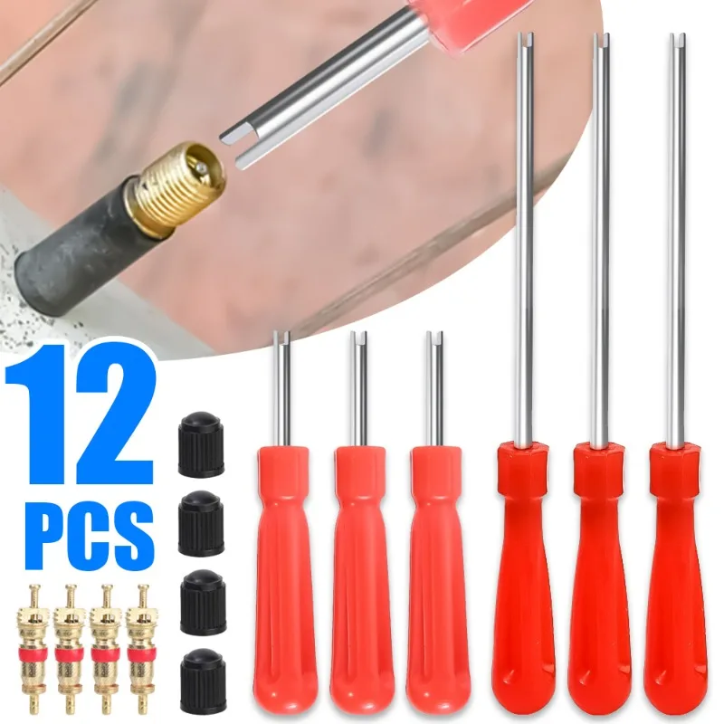 

Car Valve Core Screwdriver Wrench Universal Auto Bicycle Wheel Tire Valve Stem Core Remover Valve Core Install Disassembly Tools