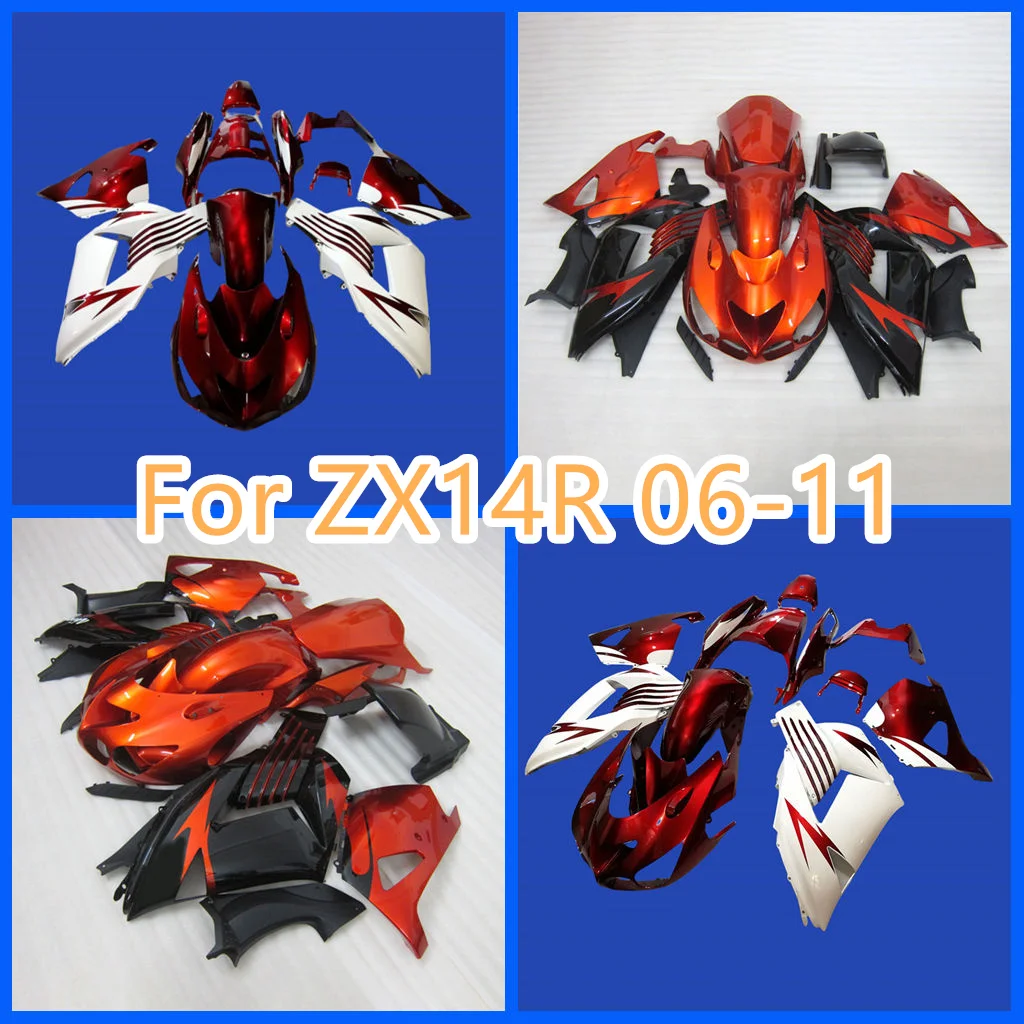 Fit for Kawasaki 06 07 08 09 10 11 ZX14R 2006-2011 ABS Plastic Fairing Kit Sportbike Body Rebuild Street Sport Bodywork Parts