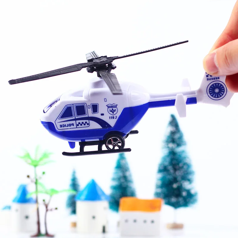 1Pcs Classic Random Colour Pull Back Helicopter Model Toy Mini Fashion Children Entertainment Vehicle Wind Up Toys