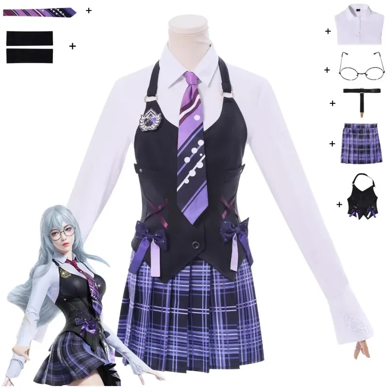 Игра Naraka: Bladepoint Tarka Ji Косплей Костюм Весна Мелодия Япония Южная Корея JK Школьная форма Парик Женские сексуальные костюмы для вечеринок; 2k