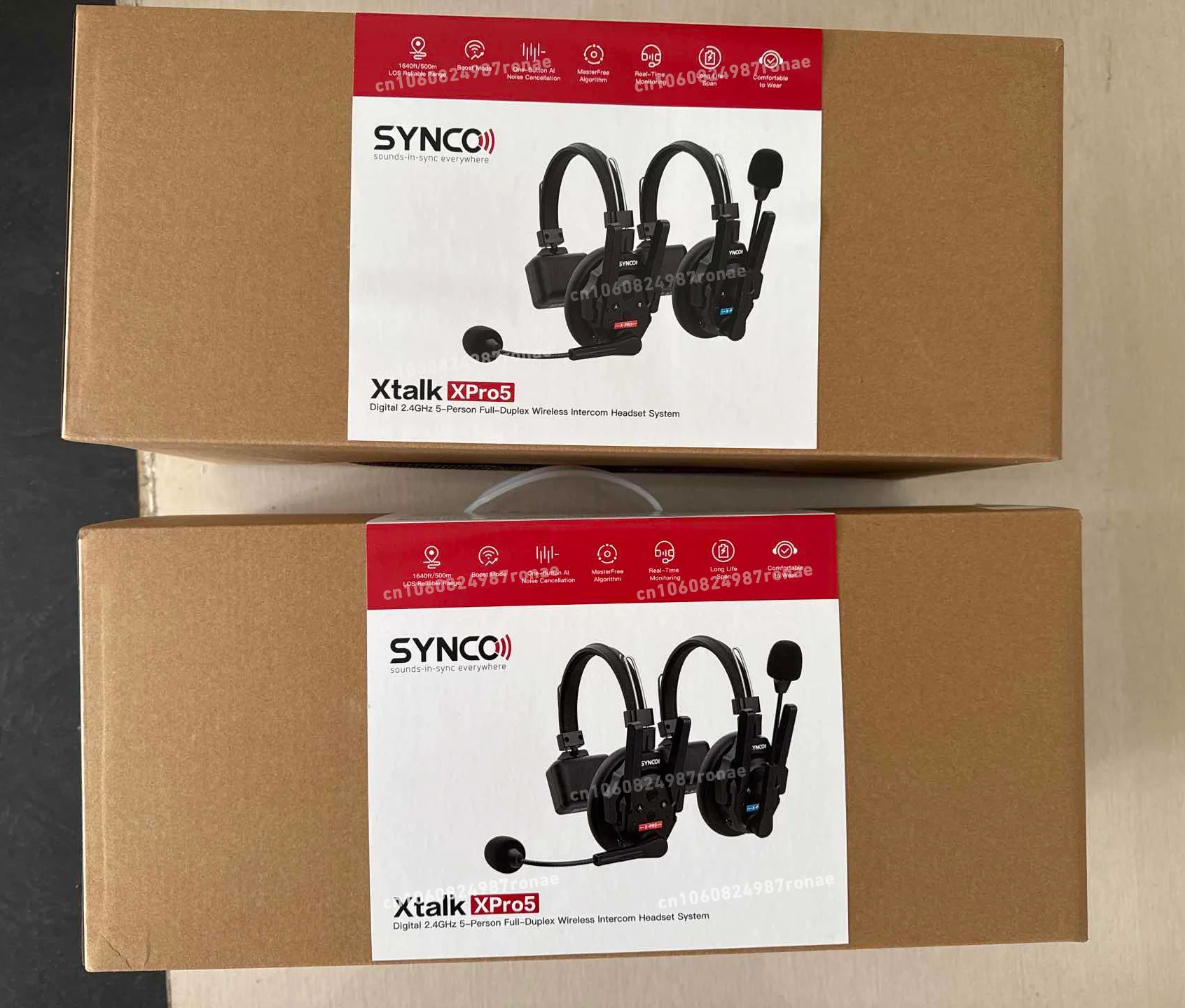 SYNCO Xtalk X5 Xpro X5 2.4G Wireless Intercom System Full-Duplex Single-Ear Noise Remote Headset for Filmmaking Live Broadcast