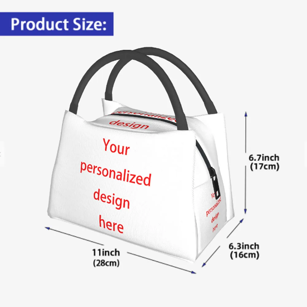 customized Lunch Bags Insulated Bento Box Portable Lunch Tote Resuable Picnic Bags Cooler Thermal Bag for Woman Children Work