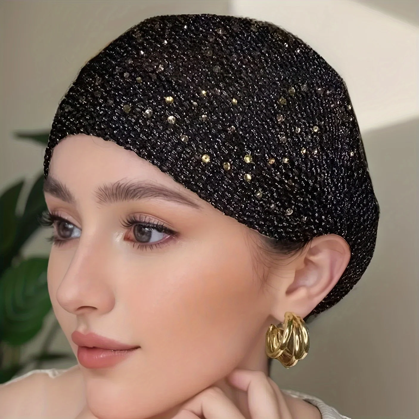 Gorro para el pelo de Color sólido para mujer, pañuelo clásico para la cabeza, diadema de diseño elegante, sombreros de mujer, regalo de Navidad, 1 ud.