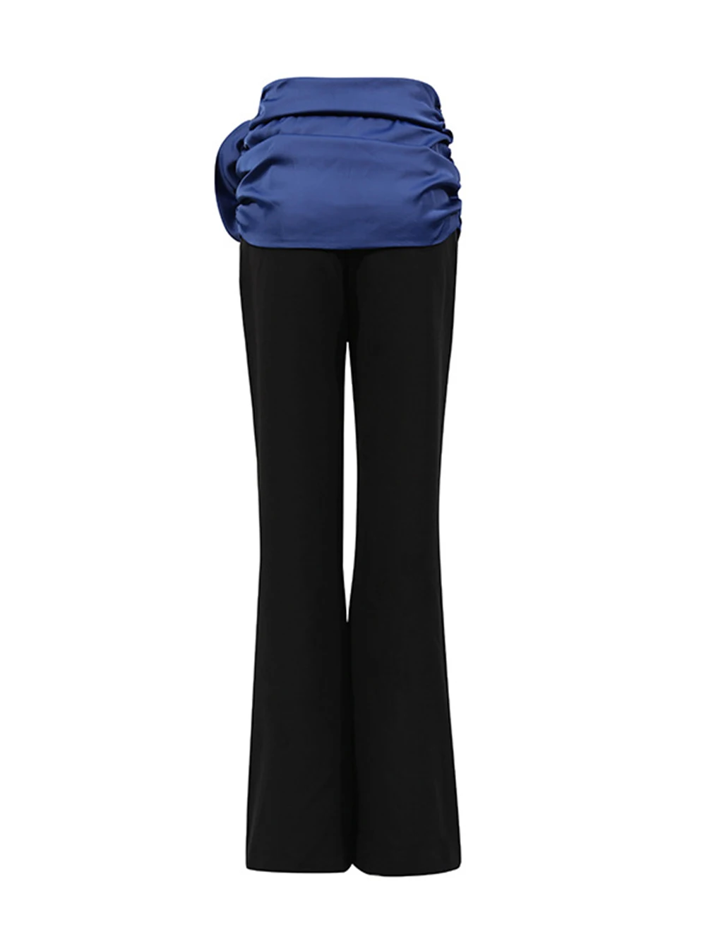 Элегантные брюки Modphy, новинка 2025 года, трехмерные цветочные сращивания, контрастный дизайн, модные брюки с высокой талией для женщин