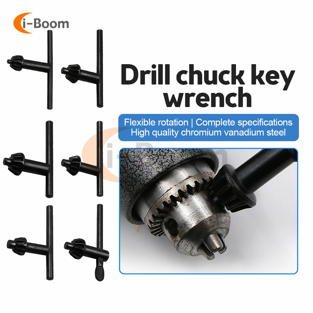 Electric Hand Drill Chuck Wrench Tool Chrome-vanadium Steel Part Drill Chuck Keys Hand Electric Drill Tools Lathe Accessories