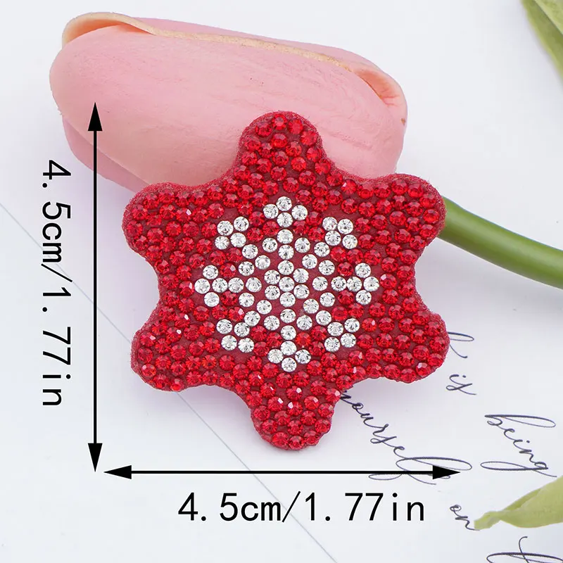 10 Stück Weihnachts-Diamantmuster Schneemann Rentier Aufnäher für Kleidung Tasche Schuh-Serie Bestseller Stickerei-Aufnäher – Detail 11