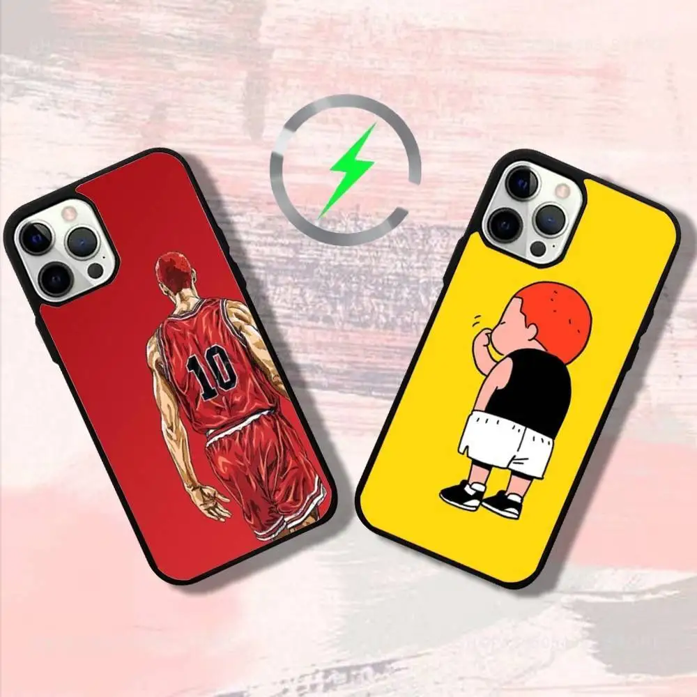 

Anime S-Sakuragis Hanamichi Phone Case For iPhone17,16,15,14,13,12,11,Pro,Max,Plus,Mini,SE4,E Magnetic Magsafe Wireless Charging