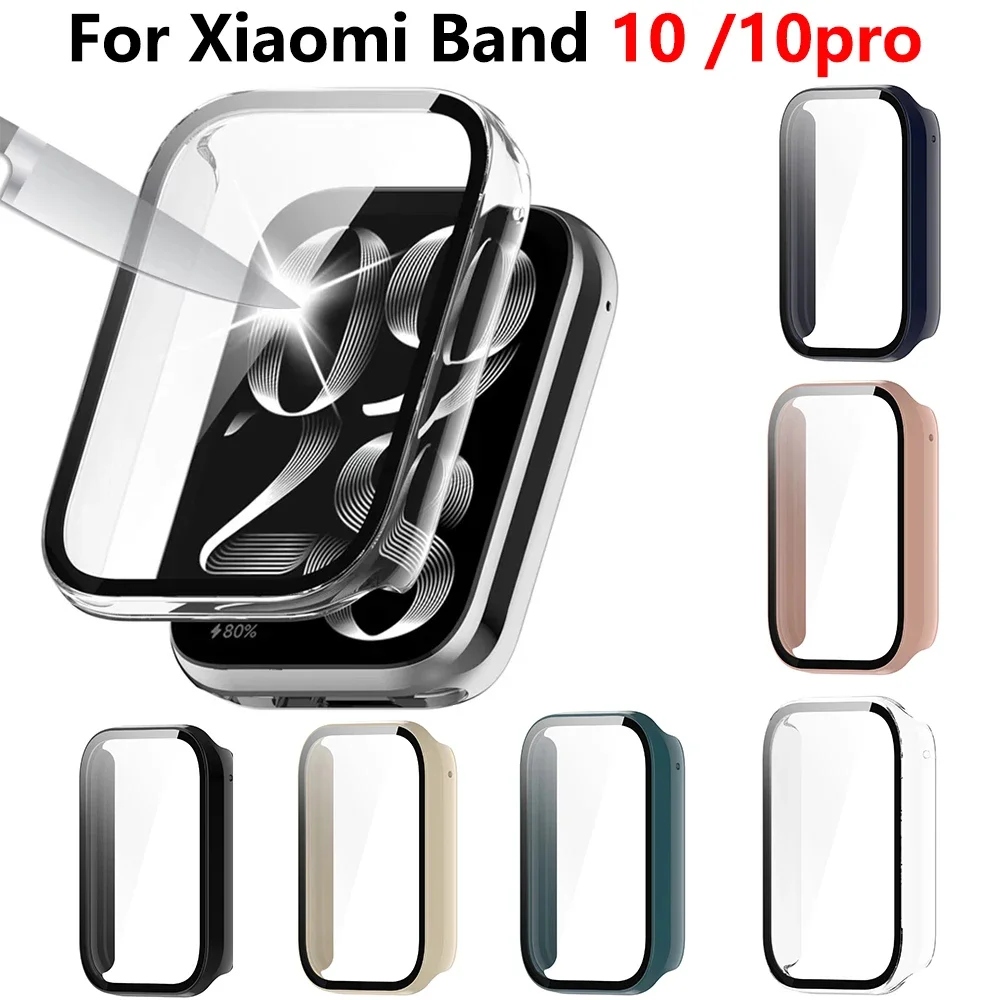 Tempered glass case For Xiaomi band 10 pro  Ceramic version smart watch case For Xiaomi band 10 pro Standard version cover shell