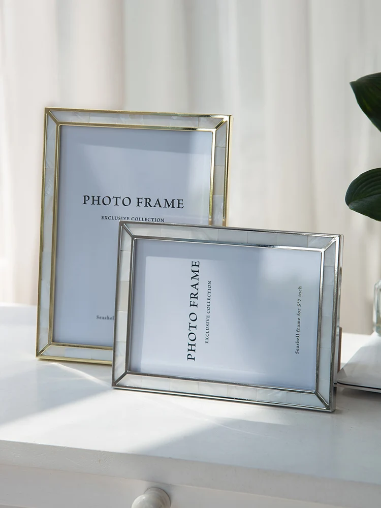 Elegant  Photo Frame Creative Metal Simple Desktop Display Photo Washing 6 7 8 Inch 10 Home Decorative Accessories