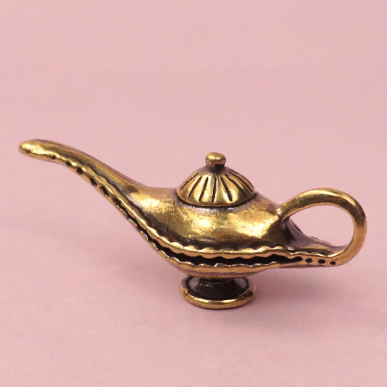 

Лампа Аладдина, статуя, украшение, креативная коллекция, подарочные поделки, латунная фигурка для кабинета, полка, спальня, офис, столешница