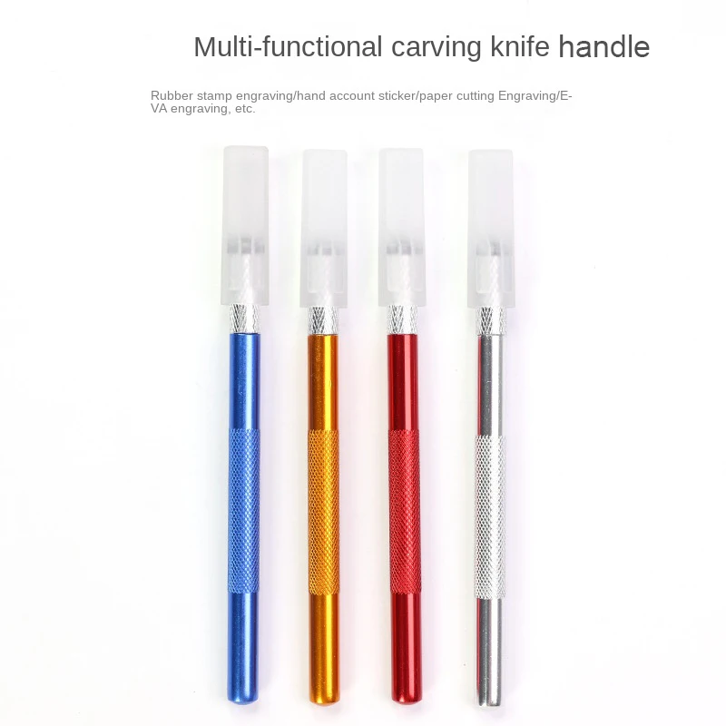 

TE-10 Aluminum Alloy Engraving Knife Handle Multifunctional Non-Slip Metal Repair Knife Handle for Mobile Phone Repair