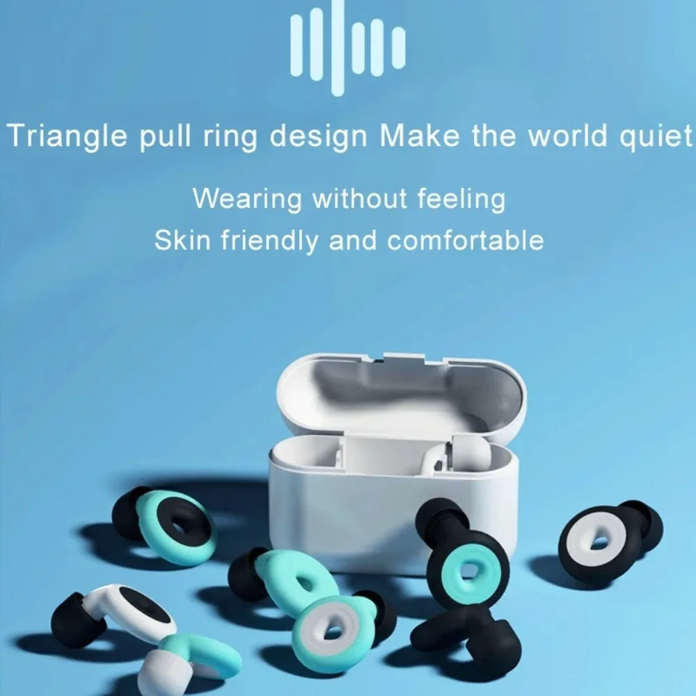 

Noise Protection Sleep Noise Reduction Earplug Reusable Silicone Noise-cancelling Earplugs Waterproof Soft Silicone Earplug Ears