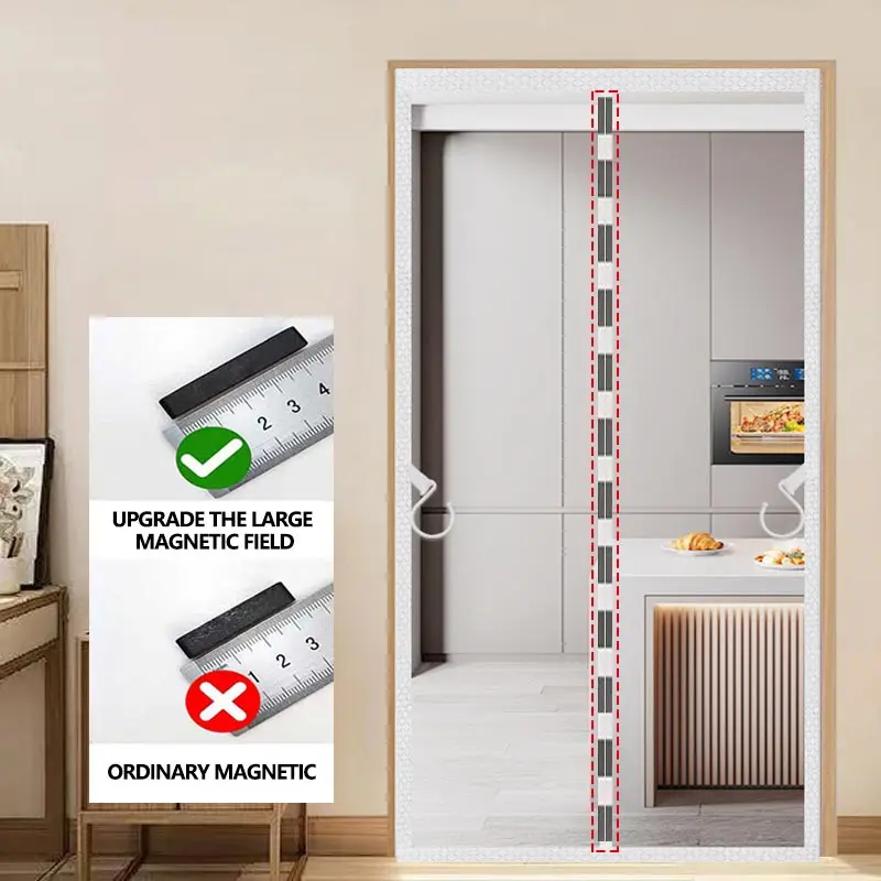 Transparent, warm, windproof, air conditioning partition curtain, mosquito proof, air conditioning door curtain, easy to install