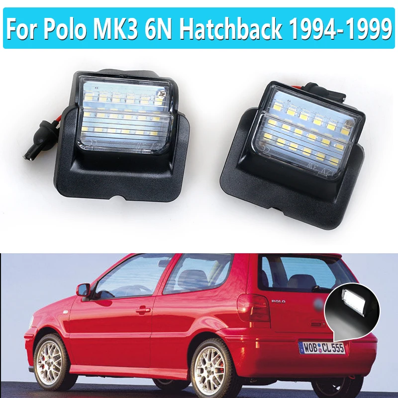 2pcs 12V Car LED License Number Plate Light Lamp Signal Light For Polo MK3 6N Hatchback 1994-1999 Singal Light