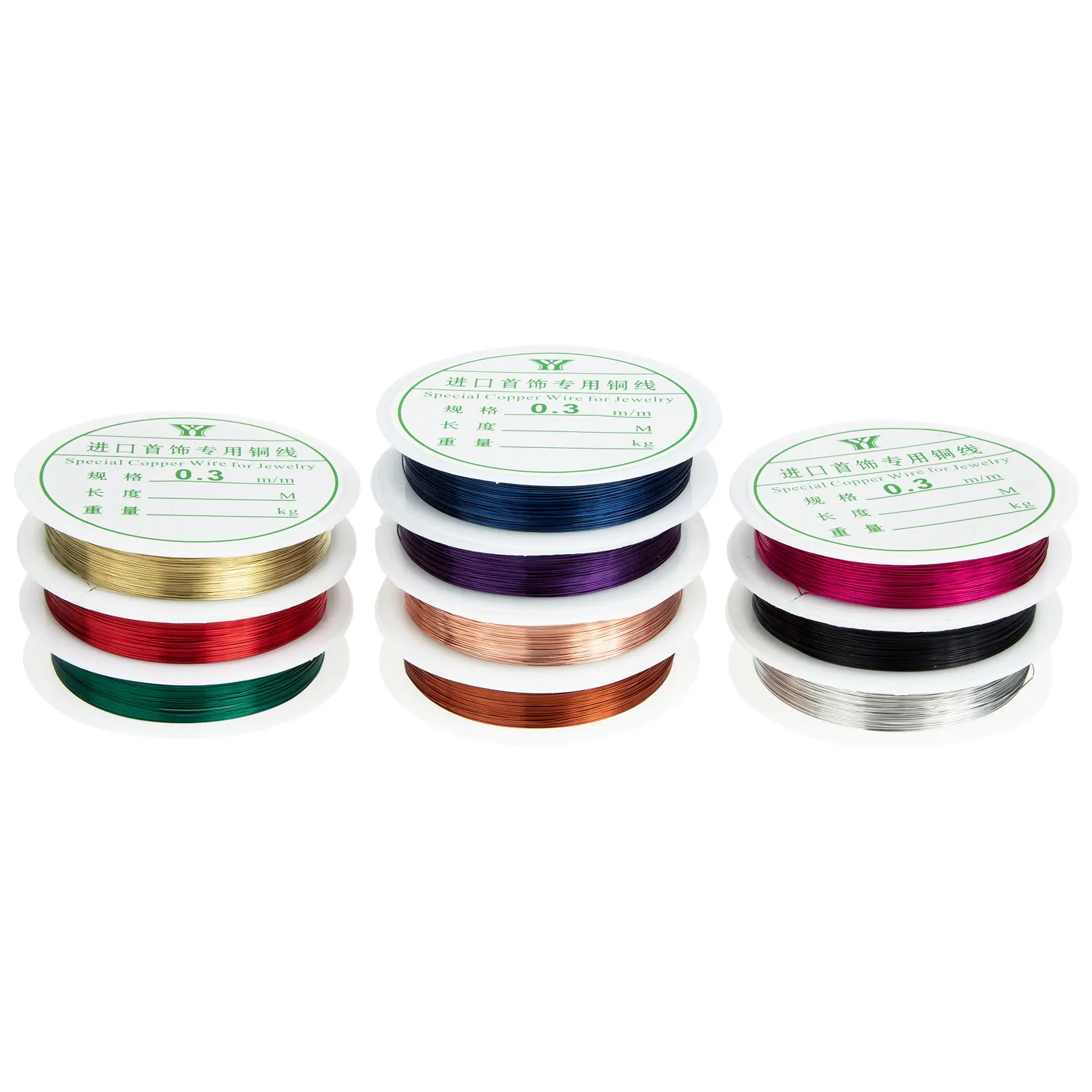 

10 рулонов медной проволоки для рукоделия, изготовления украшений своими руками, бисероплетения, устойчивой к выцветанию и ржавчине