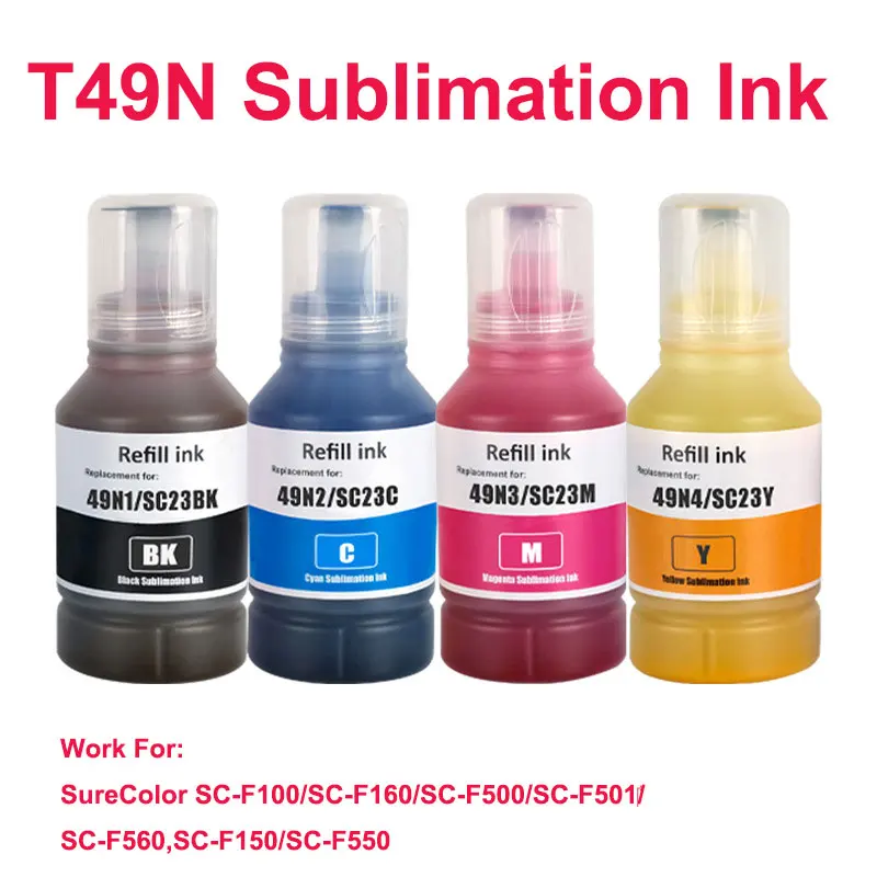 

Чернила для сублимационной печати T49N Premium Color, совместимые с принтерами Epson SureColor SC-F100, SC-F160, SC-F500, F501 ‎ Принтер F560 F150 F550