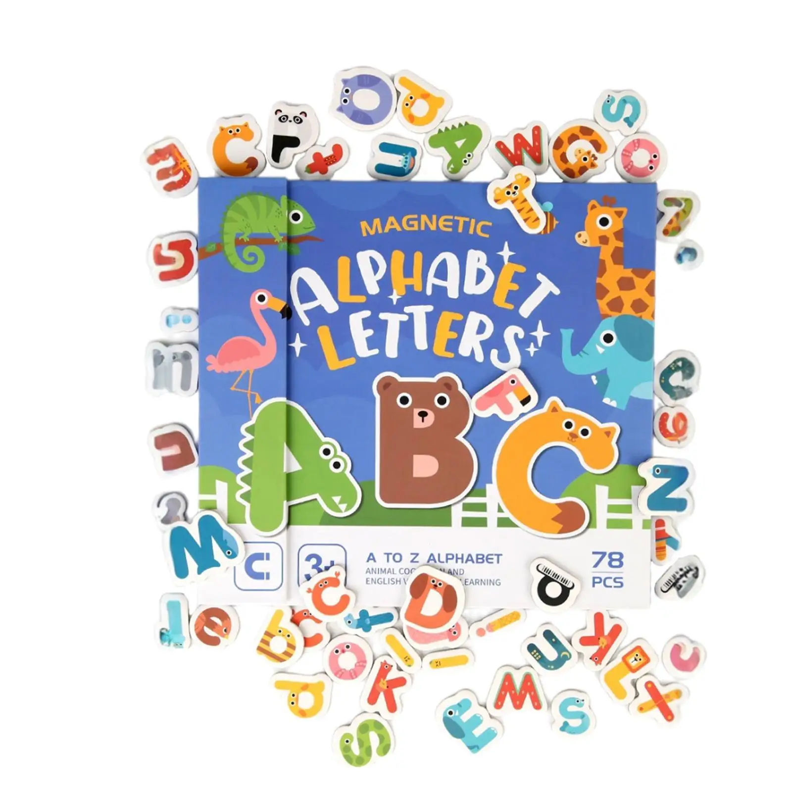 Magnetic Alphabet Letters Cute Portable Spelling Learning Games for Kids Boys Girls 1 2 3 4 5 6 Year Old Children Holiday Gifts