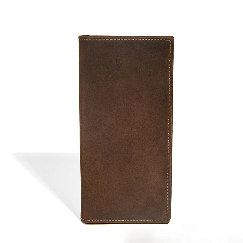 Men's Genuine Leather Long Wallet Business Card Holder First Layer Cowhide Vintage Portable Male Purse Wholesale - view 6