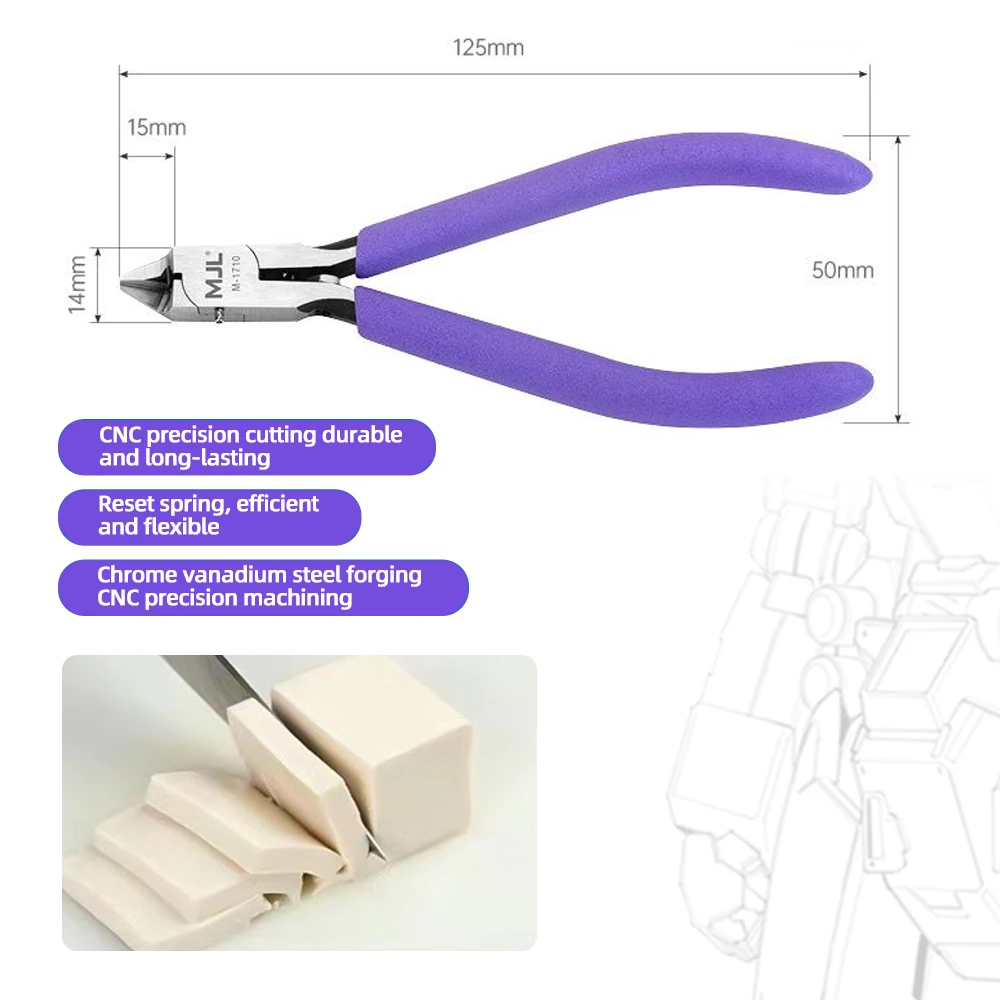 MJL M-1710 Model Single Blade Nipper Hand Tools Pliers Model Building Tools for Beginners to Repair and Fix Plastic Models