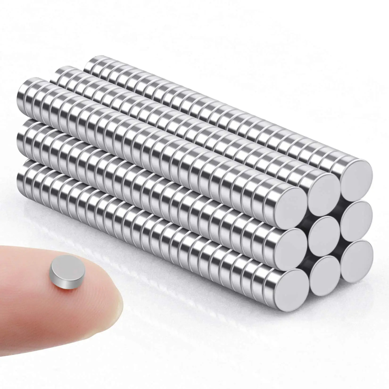50/100/200 Piece Super Powerful Magnets Strong Disc Magnets for Fridge, DIY, Building, Scientific, Craft, Education
