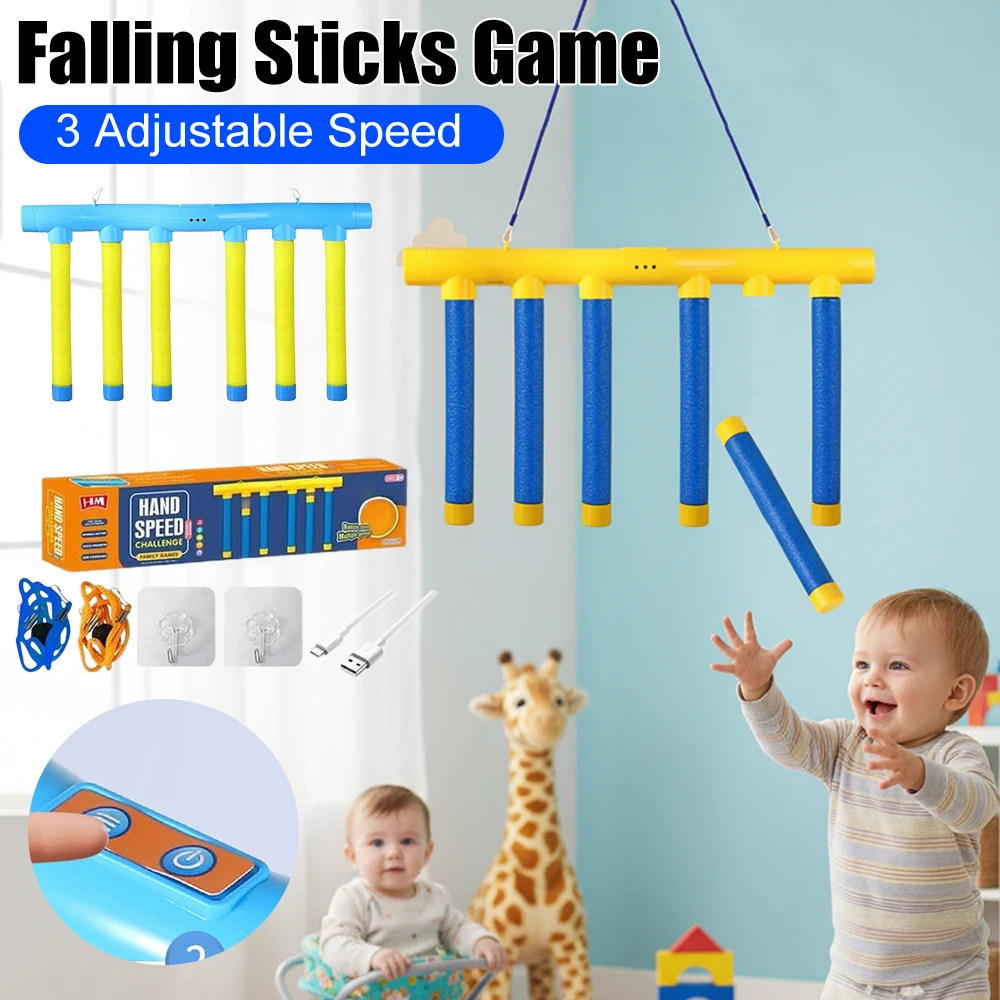 Jeu de bâtons de capture pour adultes et enfants, bâtons de chute amusants, jouet sensoriel, Coordination œil-main, entraînement à la réaction, jeu de fête