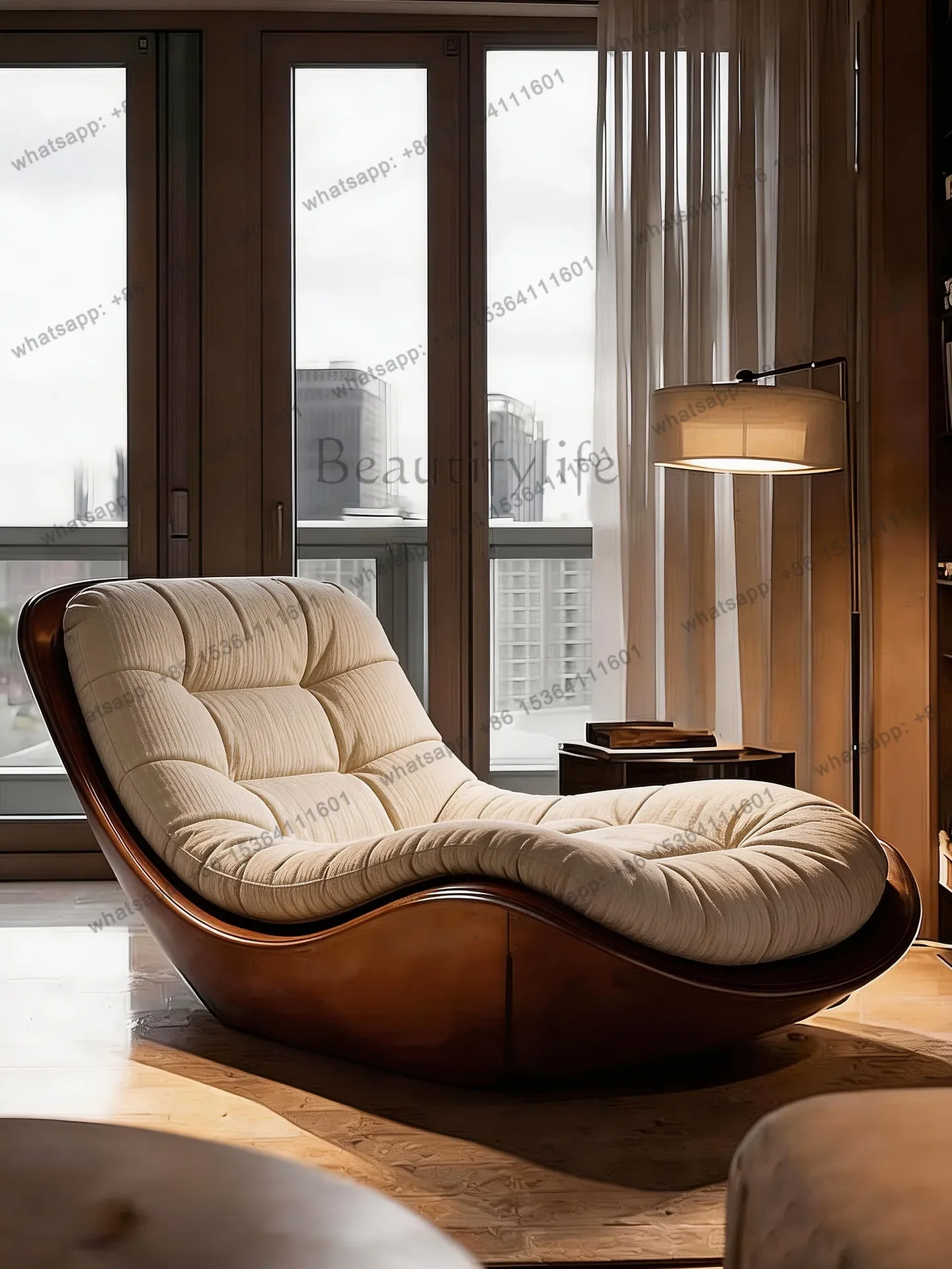

56Italian minimalist lazy sofa chair living room balcony leisure chair senior home