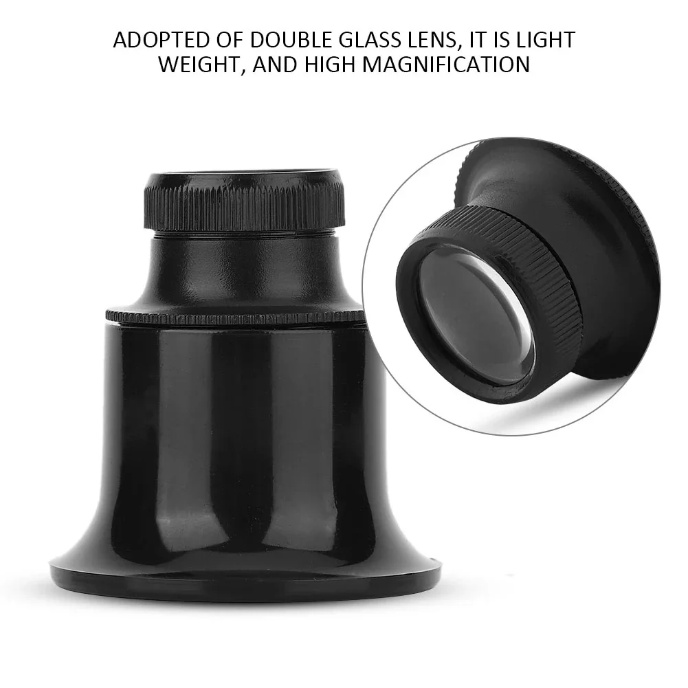 4pcs/set Monocular Magnifying Glass Watch Repair Eye Loupe Magnifiers 5X 10X 15X 20X Lens Jewelry Loupe  Watchmaker Tool Kits