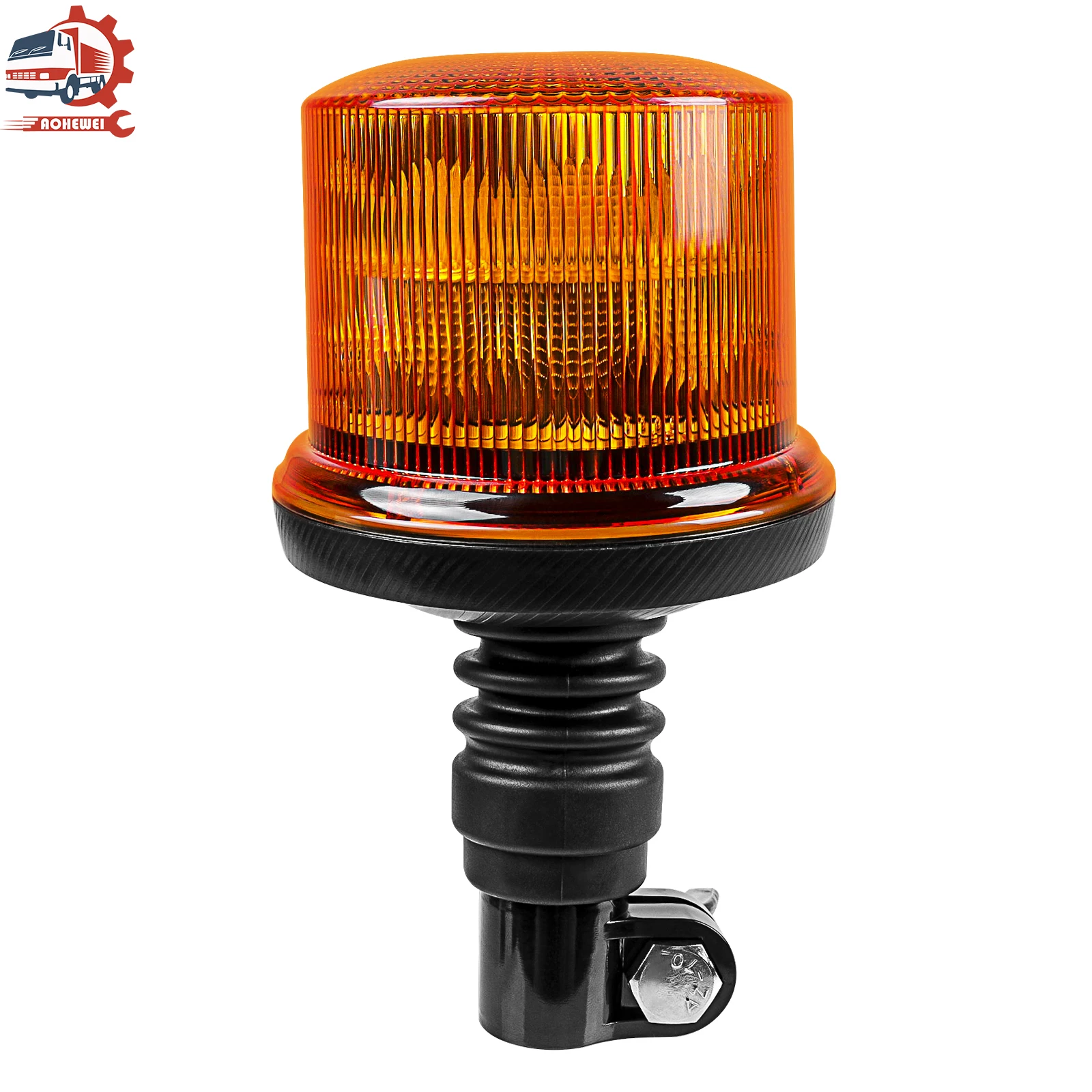 AOHEWEI Led Warning Light 8 Modes 12/24v 20 Led Flashing Lights For School Bus Tractor Excavator Truck Rotating Flash Beacon