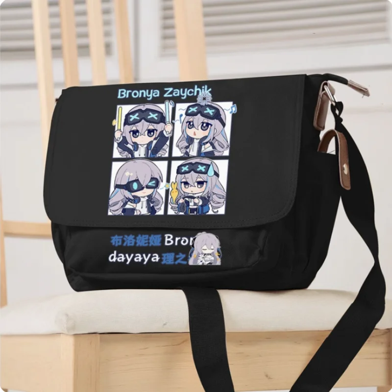 Anime Honkai: Star Rail Bronya Zaychik Cartoontas Unsix Fashion Leisure Tieners Crossbody Student Messenger Handtas B179