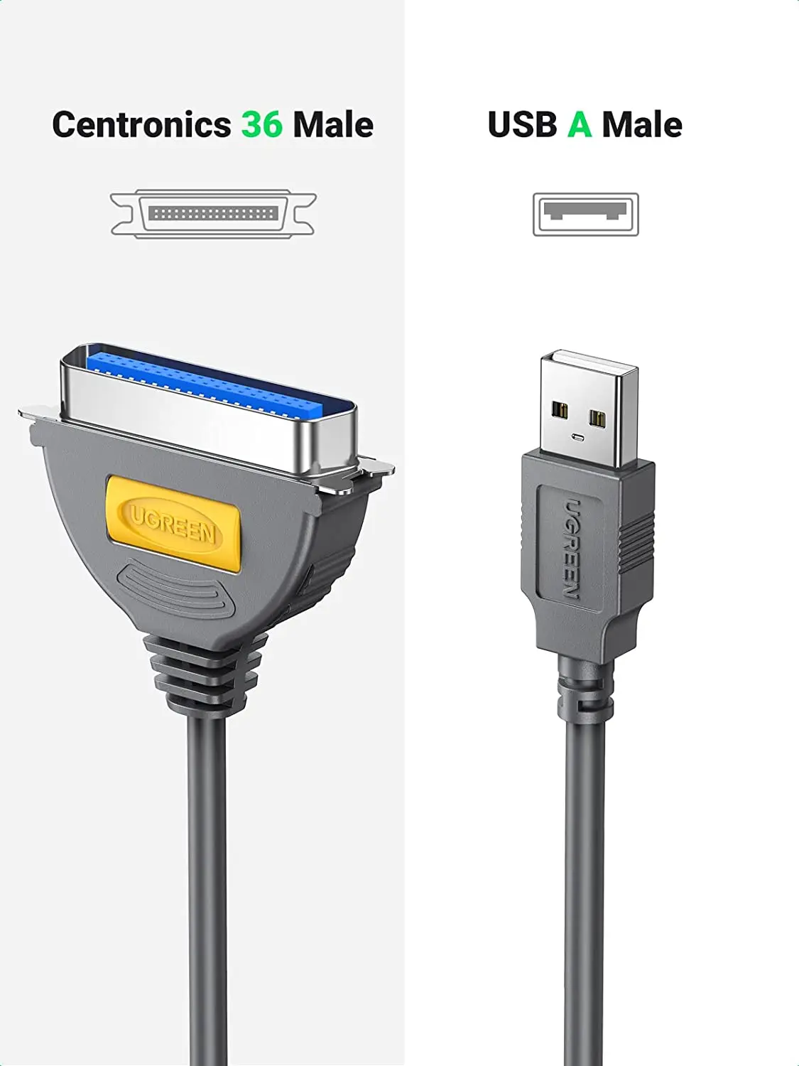 UGREEN USB to Parallel Port USB to IEEE1284 CN36 Centronics Printer Cable Adapter