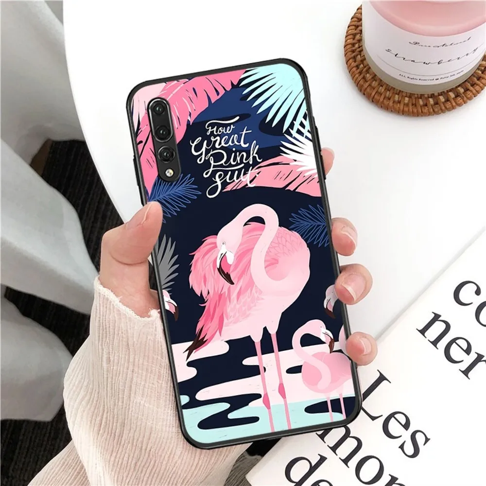 Fashion Flamingo Phone Case For Huawei P 8 9 10 20 30 40 50 Pro Lite Psmart Honor 10 Lite 70 Mate 20lite