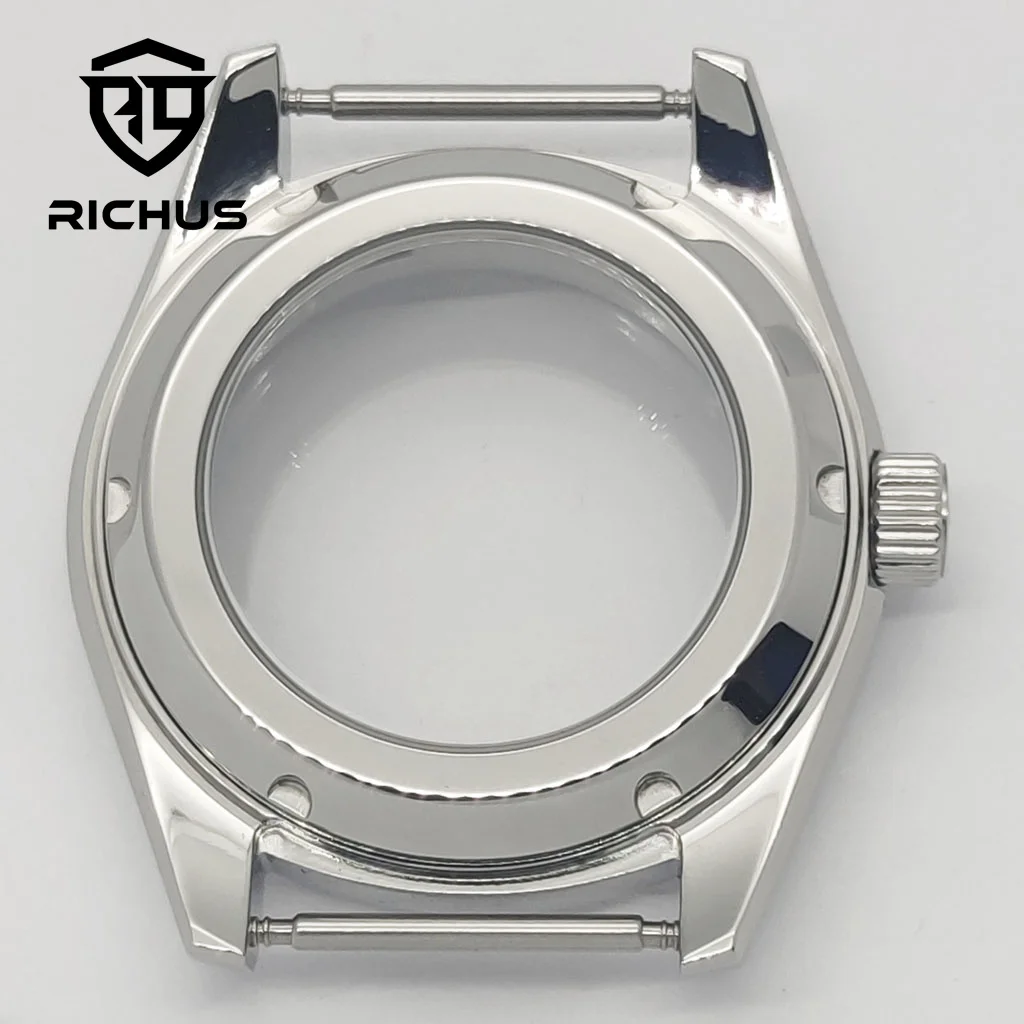 RICHUS NH35 กรณี 40 มม.นาฬิกา Sapphire Glass Fit NH35 NH36 ETA2824 PT5000 Miyota8215-DG นาฬิกาอุปกรณ์เสริม