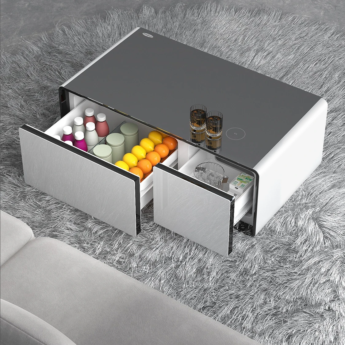 Multifunctional Coffee Table Fridge High Quality Smart Furniture Wine Cooler Smart Coffee Table 2026 Modern