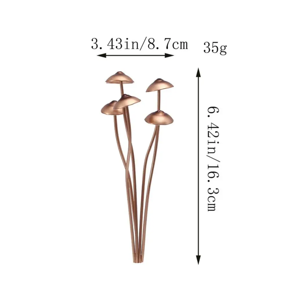 Charming Metal Mushroom Garden Stakes Rustic Unique Mushroom Garden Statue Handmade Mushroom Ground Decoration