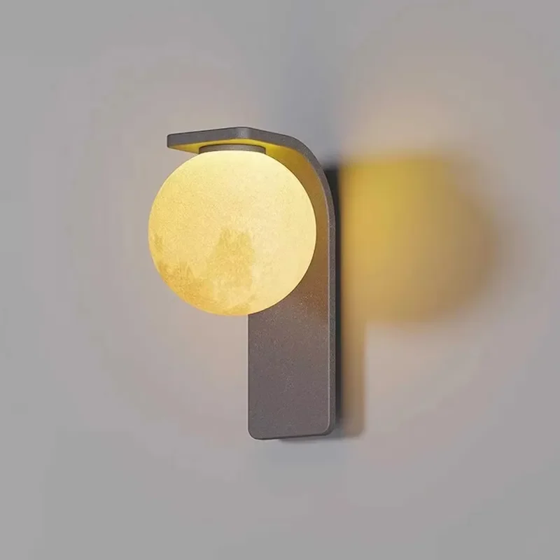 Crescent Light Outdoor Lighting Glass Shade Decoration Luxury Hotel Wall Light Waterproof IP65 Creative Light Emitting Diode