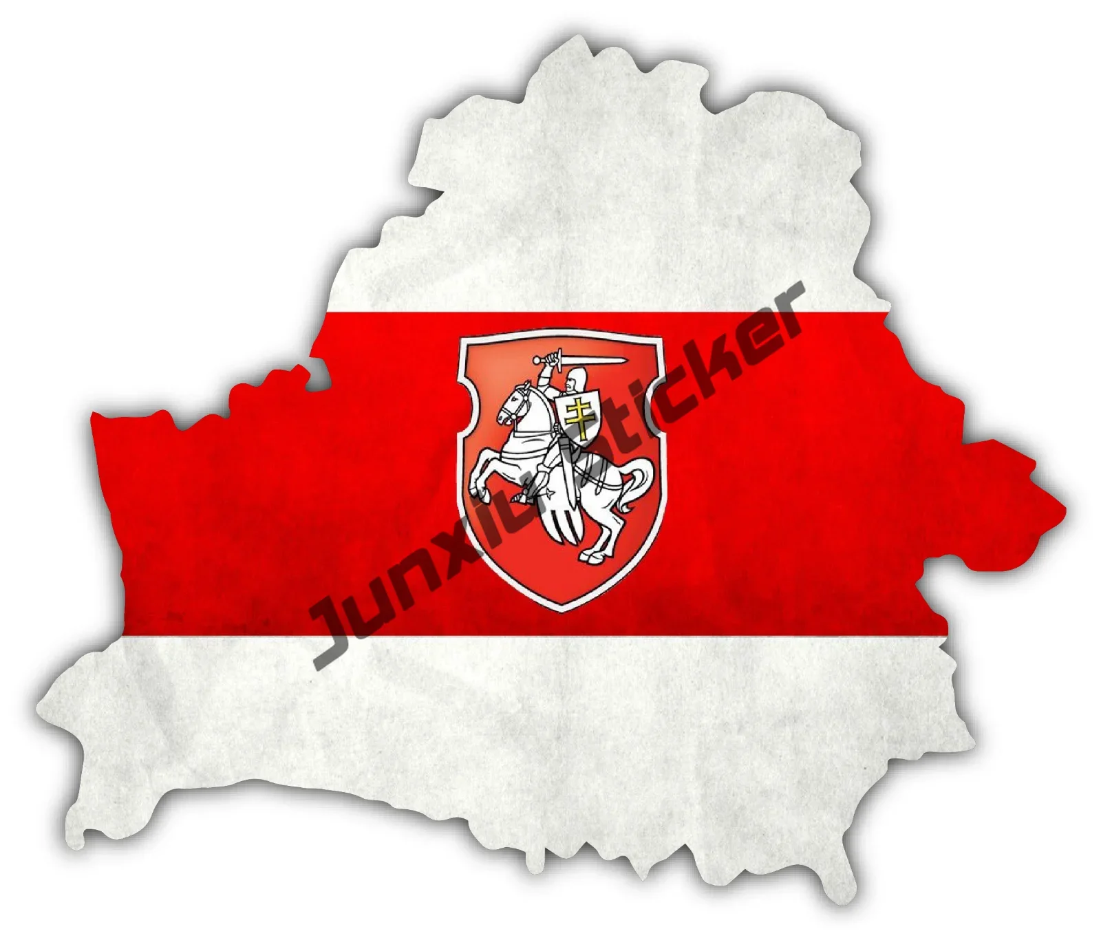 Belarus Car Decal Country Code BY Flag Sticker White Knight Pagonya Belarus Shield Crest National Flag Waterproof Accessories - Image 2