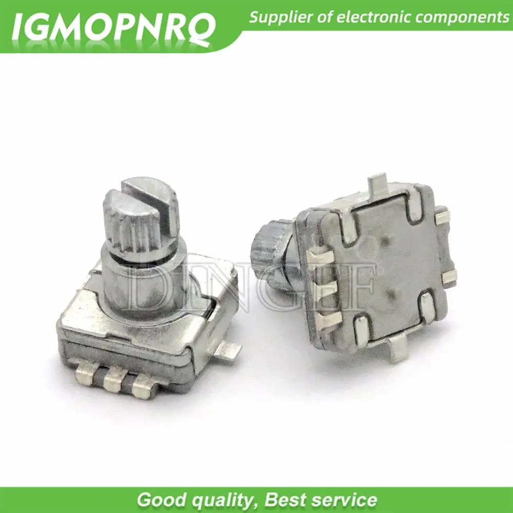 5PCS/LOT Rotary Encoder Switch EC11 With Push Switch 5Pin SMD Type Handle Length 10MM Plum Shaft