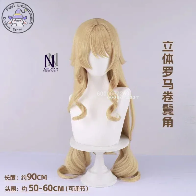 Game Genshin Impact Navia Caspar Cosplay Costume Women\'s Dress Uniform Wig Fontaine Spina Di Rosula Role Play Halloween Outfit