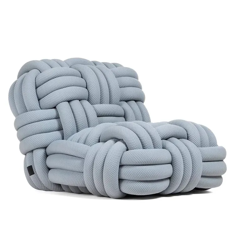 

Modern simple knot knitting chair designer leisure chair creative art personalized knitted handmade sofa recliner
