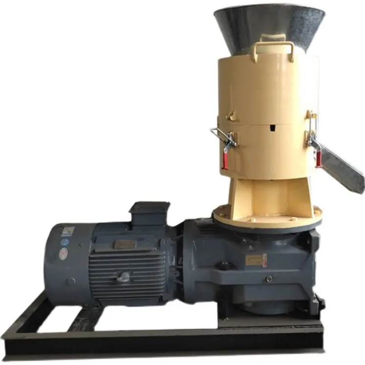 Mini PTO Press Wood Sawdust Pellet Maker Flat Die Pellet Mill Pure Copper Motor Bearing 100-1500kg/h Capacity 4-12mm Pellet Size