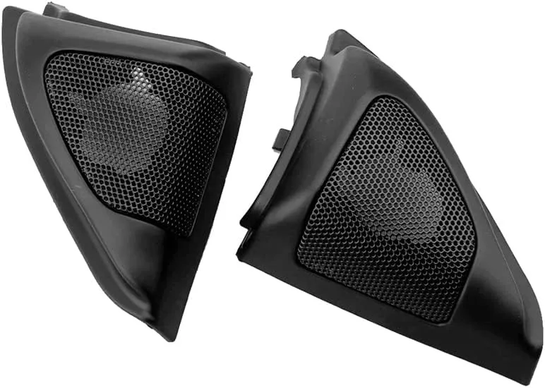 1 Pair Car Front Left and Right Door Tweeters Triangle Speakers Cover Panel Trim Frame Mount for Toyota Corolla 2003 04 05 06