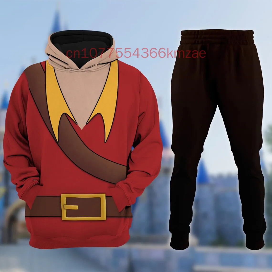 

Beauty And The Beast Cosplay Costume Hoodie 2025 New Disney Men's And Women's Hoodie Jogger Set